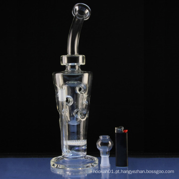 Honeycomb Neck Concentrate Rig Hookah Vidro Fumar Tubulações de Água (ES-GB-304)